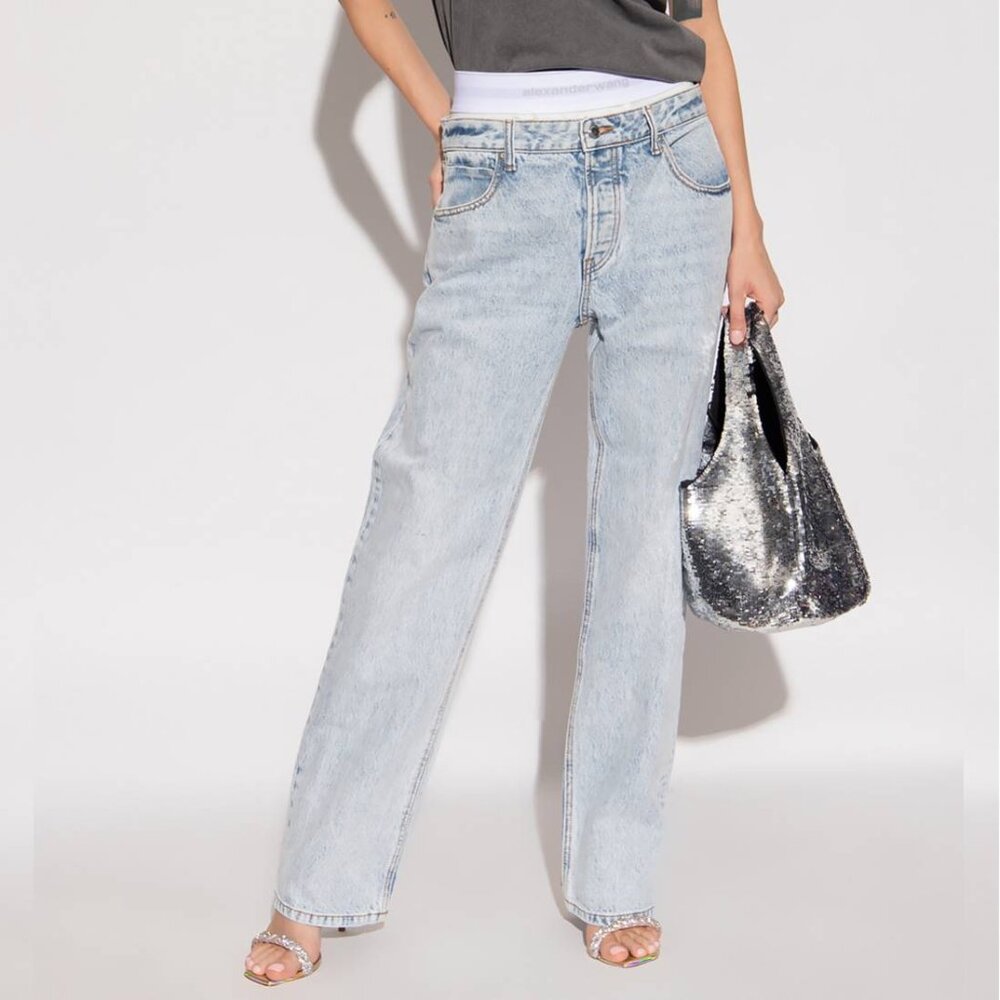 Alexander Wang Pebble Beach Low Rise Straight Jeans